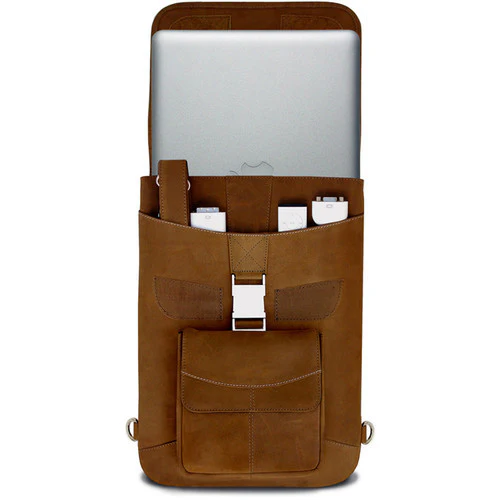 MacCase Premium Leather Flight Jacket with Backpack Straps for MacBook Pro 15" (Vintage) - Image 4
