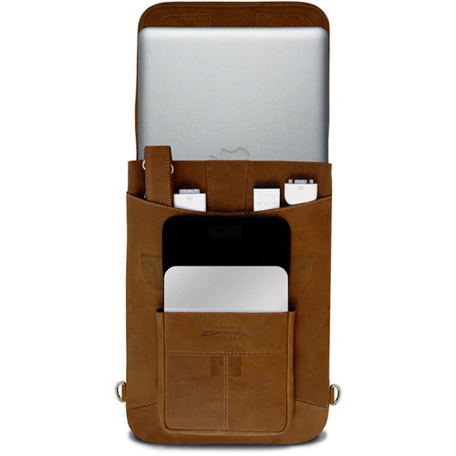 MacCase Premium Leather Flight Jacket with Backpack Straps for MacBook Pro 15" (Vintage) - Image 5