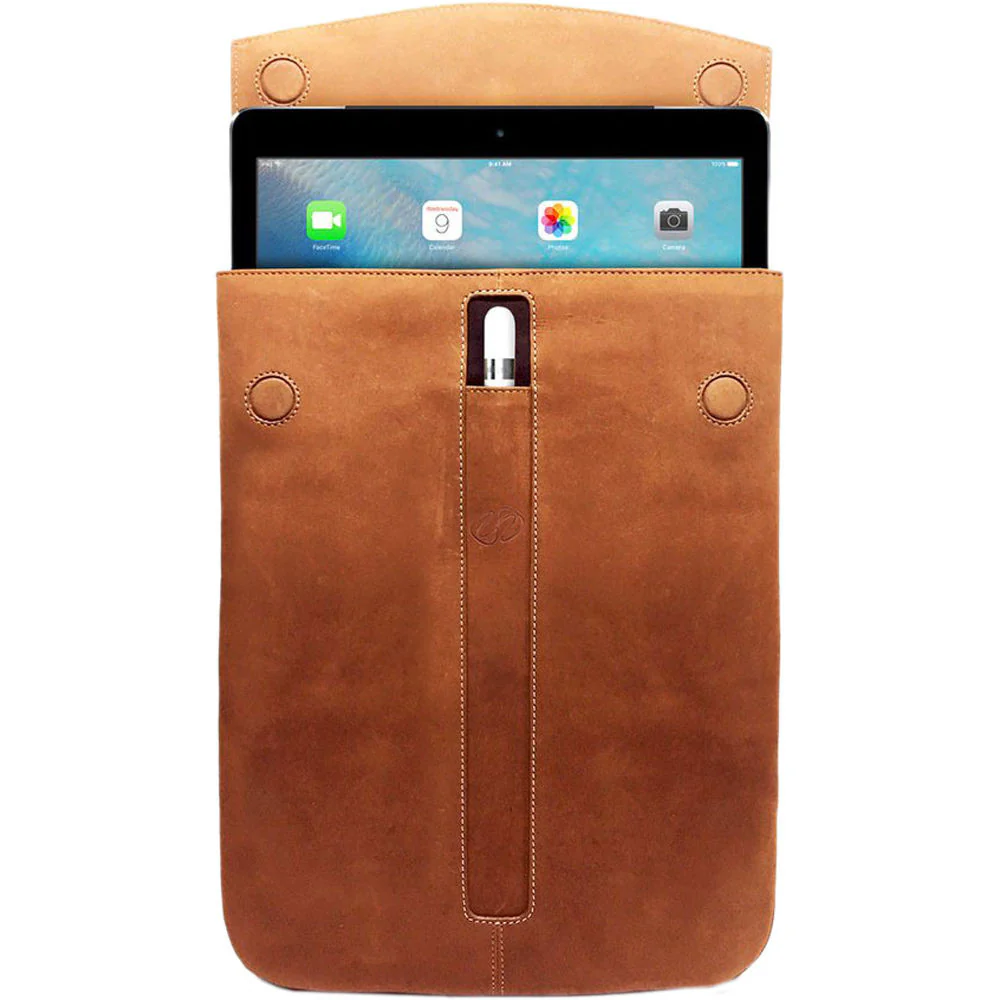 MacCase Premium Leather Sleeve for iPad Pro 12.9 (Black) - Image 3