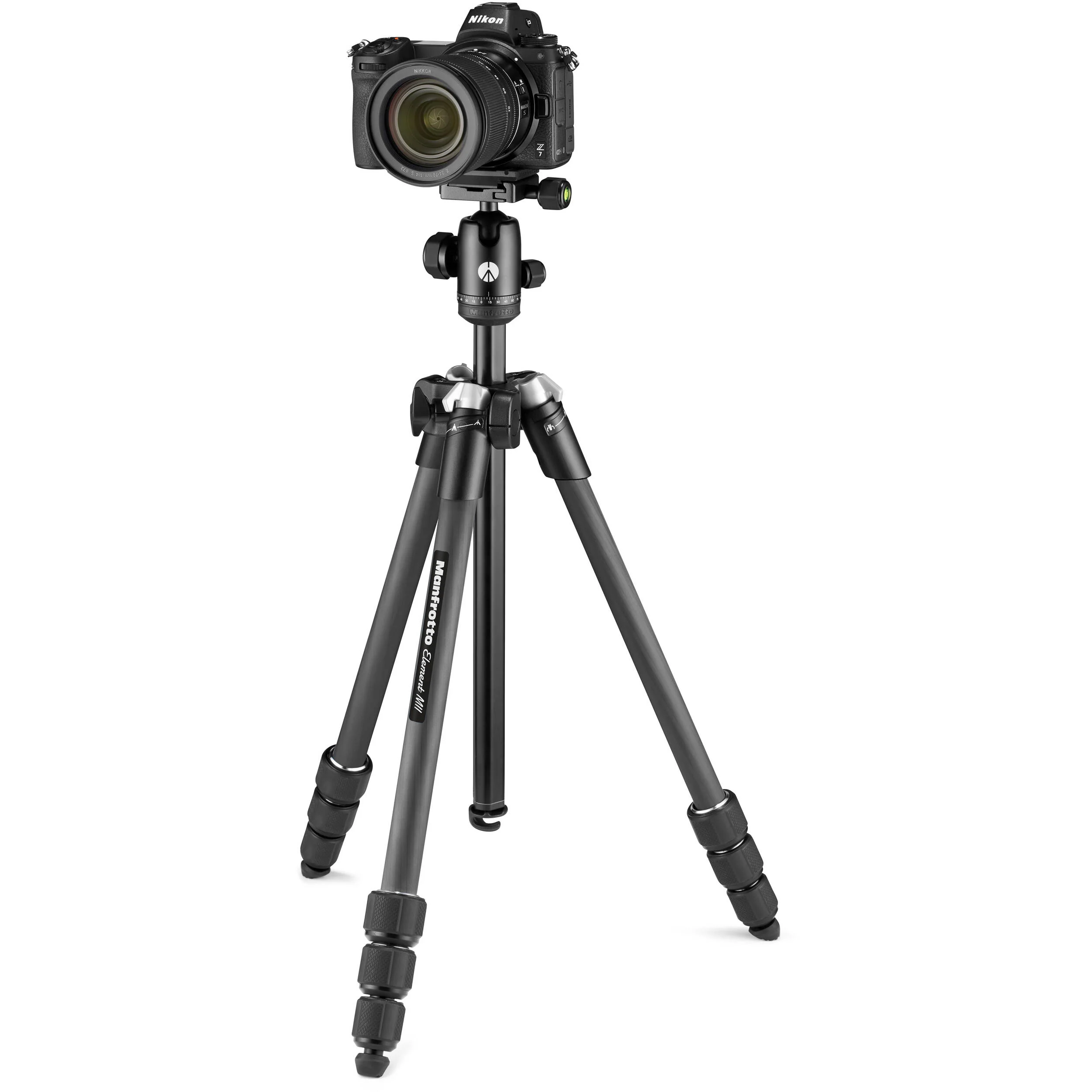 Manfrotto Element MII Mobile Bluetooth Carbon Fiber Traveler Tripod - Image 5