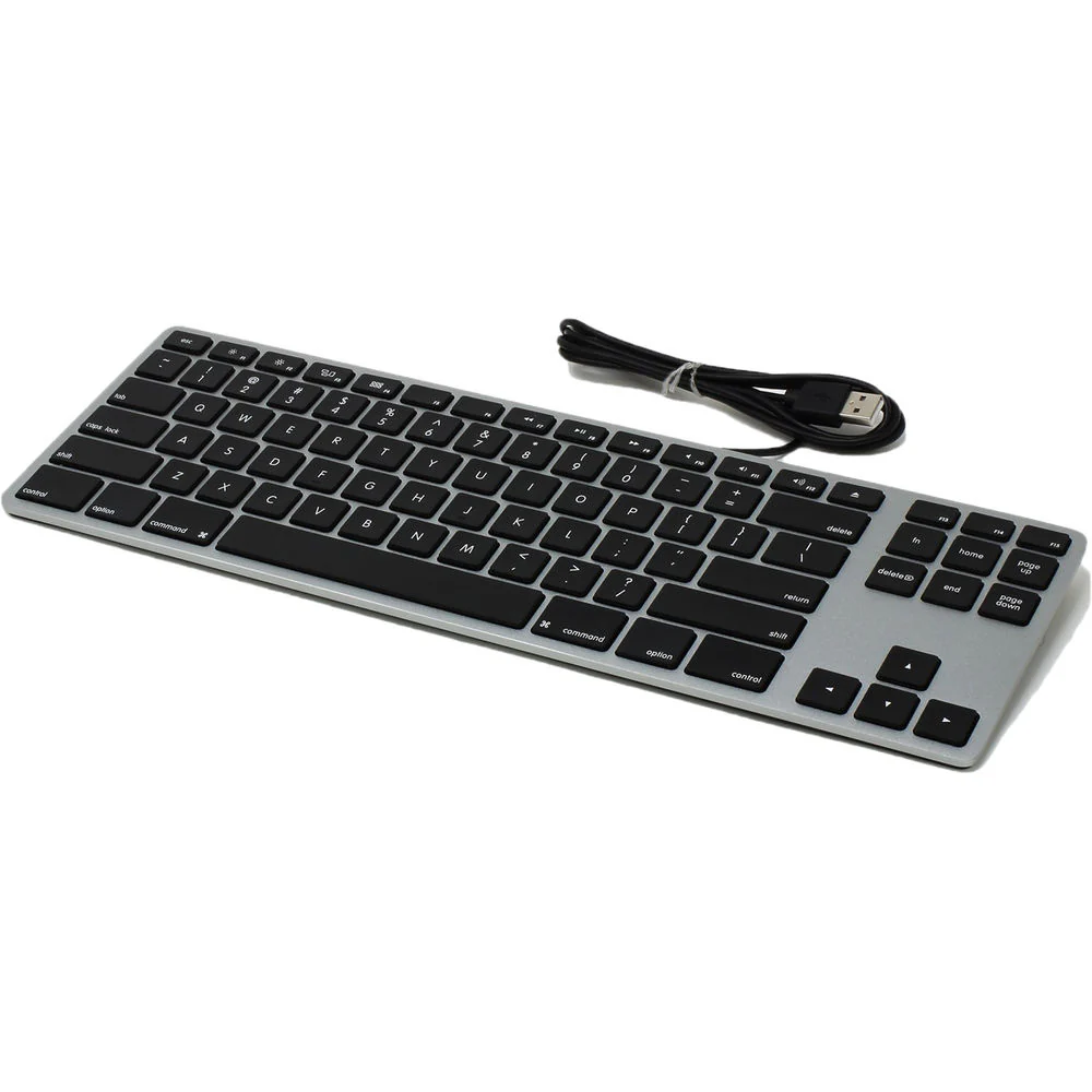Matias Wired Aluminum Tenkeyless Keyboard (Space Gray) - Image 2