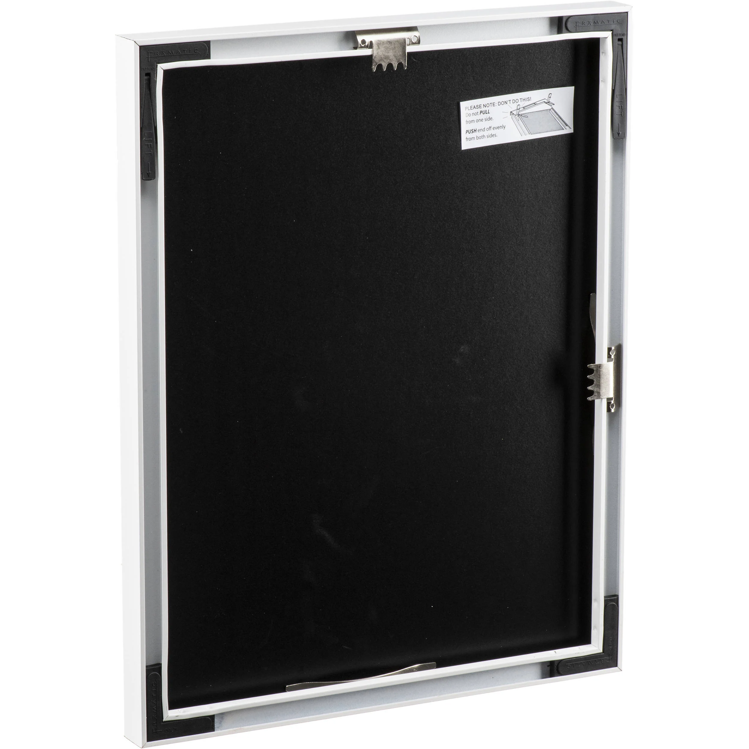 MCS Framatic Fineline Aluminum Frame with 11 x 17" Glass (White) - Image 2