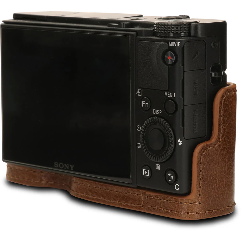 MegaGear Ever Ready Genuine Leather Camera Case for Sony Cyber-shot DSC-RX100 VII (Brown) - Image 4