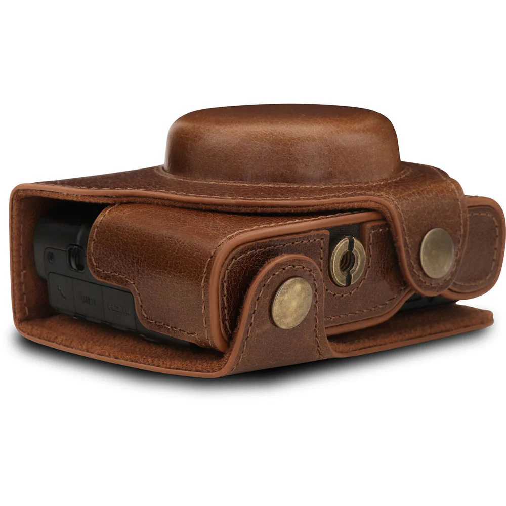 MegaGear Ever Ready Genuine Leather Camera Case for Sony Cyber-shot DSC-RX100 VII (Brown) - Image 5