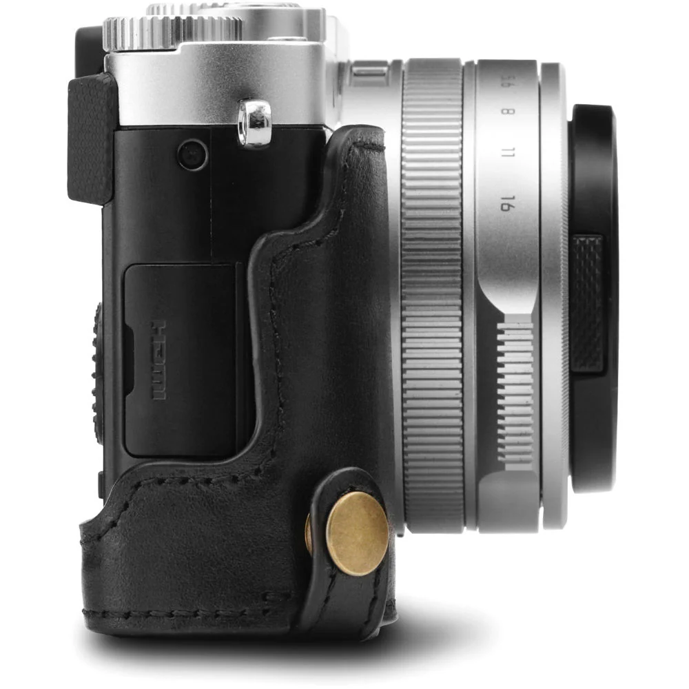 MegaGear Ever Ready Genuine Leather Camera Half Case and Stap for Leica D-Lux 7 (Black) - Image 4