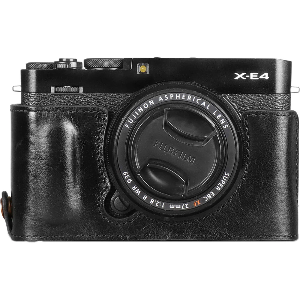 MegaGear Ever Ready Genuine Leather Camera Half Case for FUJIFILM X-E4 (Black) - Image 2
