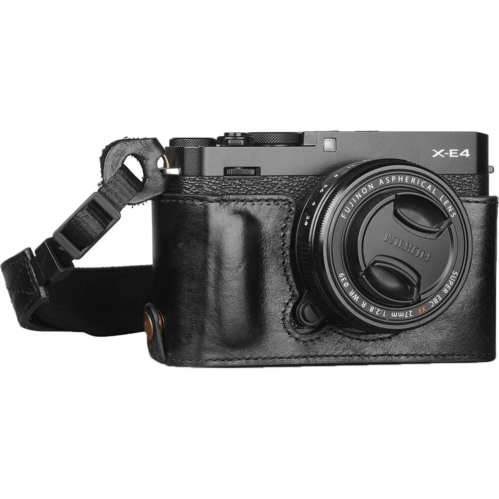 MegaGear Ever Ready Genuine Leather Camera Half Case for FUJIFILM X-E4 (Black) - Image 3
