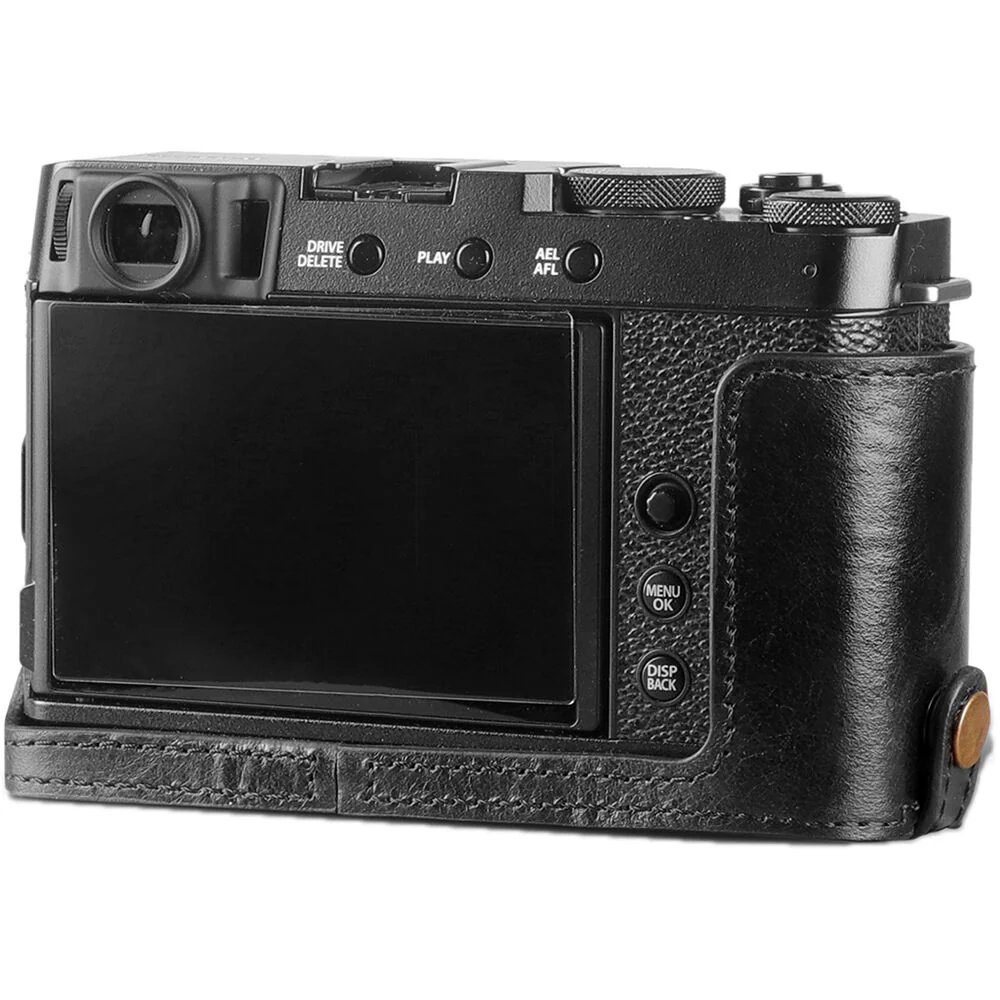 MegaGear Ever Ready Genuine Leather Camera Half Case for FUJIFILM X-E4 (Black) - Image 6