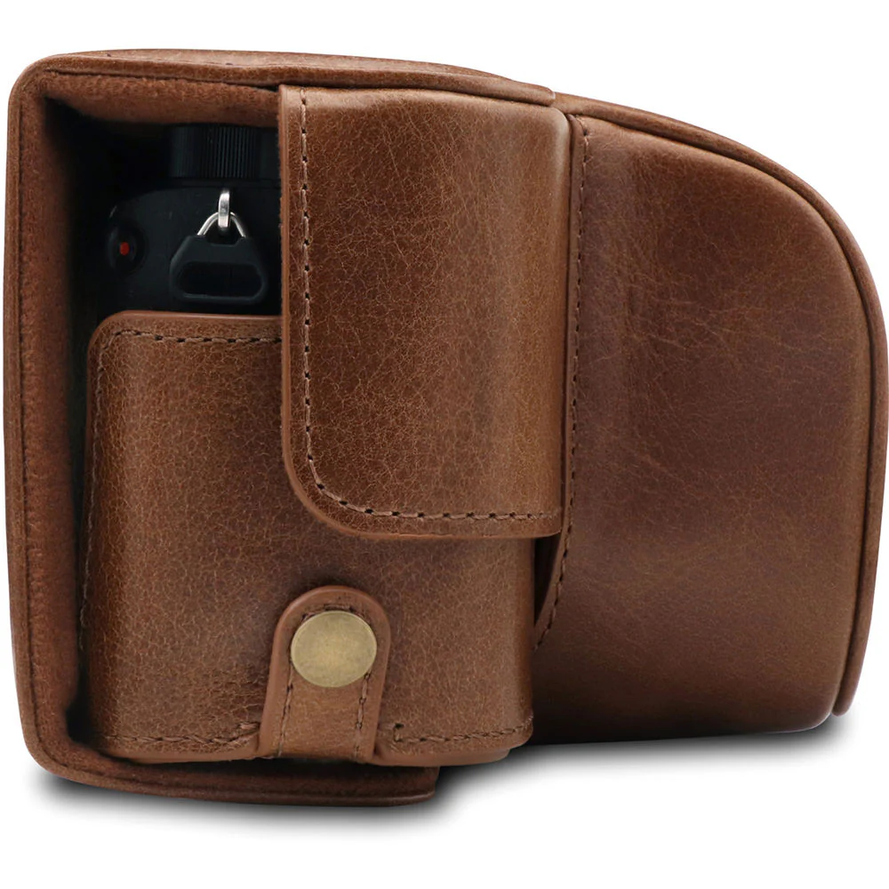 MegaGear Ever Ready Genuine Leather Case for Alpha a6400, a6100 with 16-50mm (Brown) - Image 4