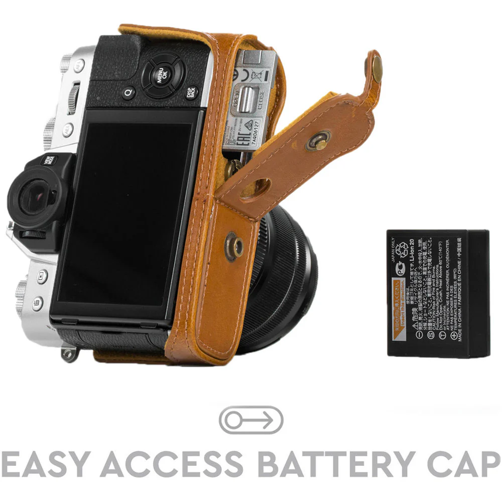 MegaGear Ever Ready Leather Camera Case for Fujifilm X-T10 & X-T20 (Light Brown) - Image 7