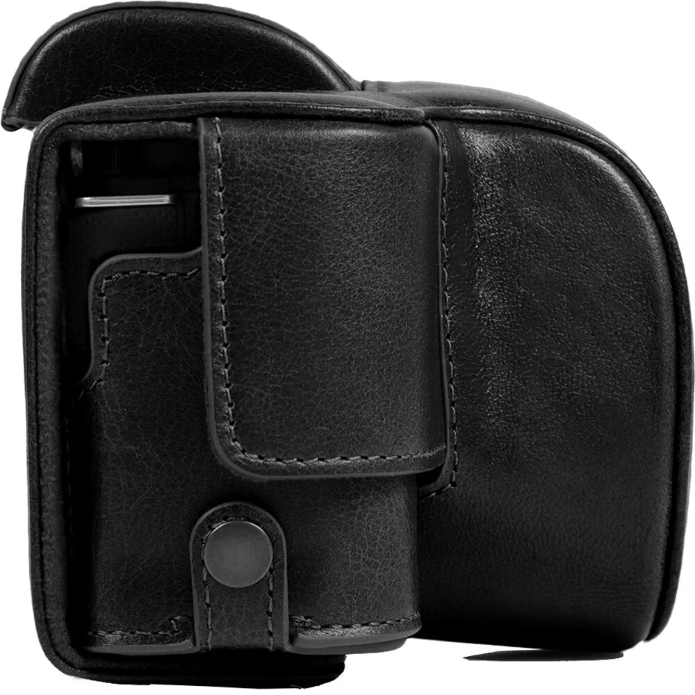 MegaGear Ever Ready Leather Camera Case for Sony ZV-E10 (Black) - Image 2