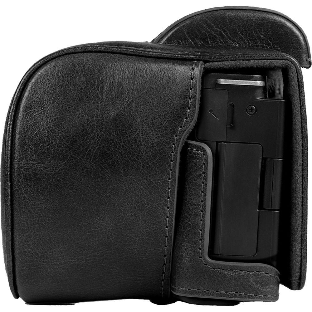 MegaGear Ever Ready Leather Camera Case for Sony ZV-E10 (Black) - Image 3
