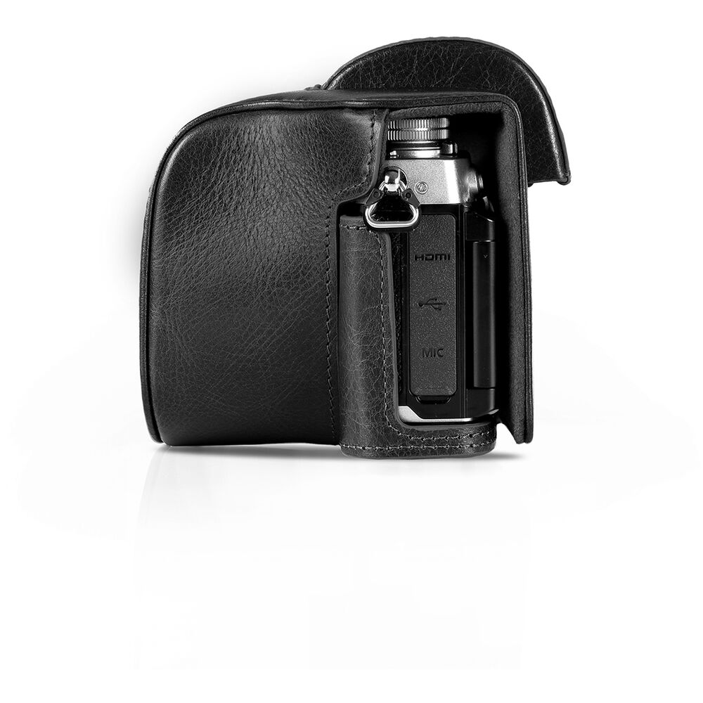 MegaGear Ever Ready Leather Camera Case for the Nikon Zfc (Black) - Image 3