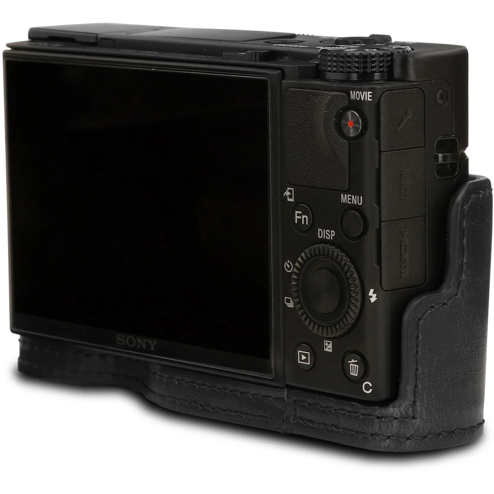 MegaGear Ever Ready PU Leather Camera Case for Sony Cyber-shot DSC-RX100 VII (Black) - Image 4