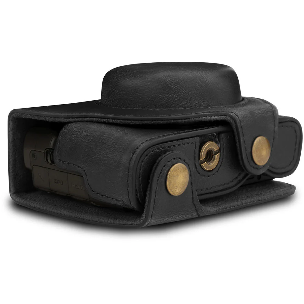 MegaGear Ever Ready PU Leather Camera Case for Sony Cyber-shot DSC-RX100 VII (Black) - Image 5
