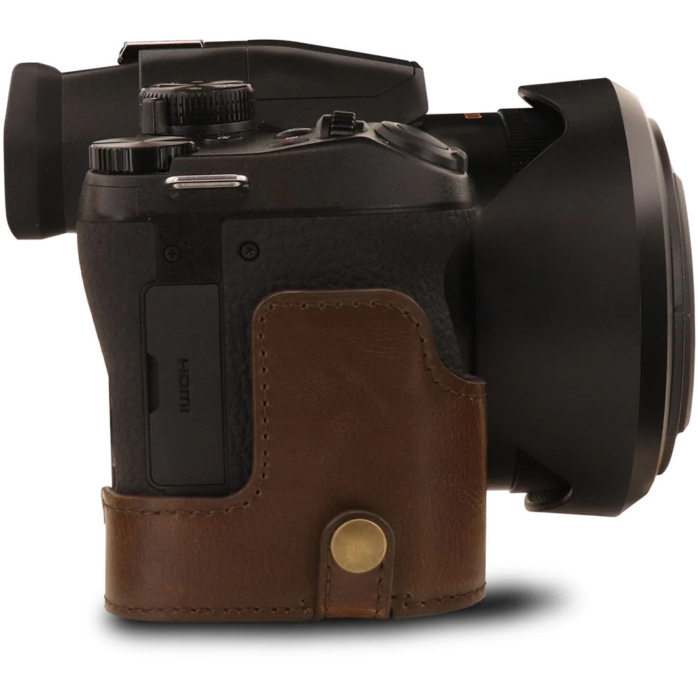 MegaGear Ever Ready PU Leather Full Camera Case for Leica V-Lux 5, Panasonic Lumix DC-FZ1000 II (Brown) - Image 5