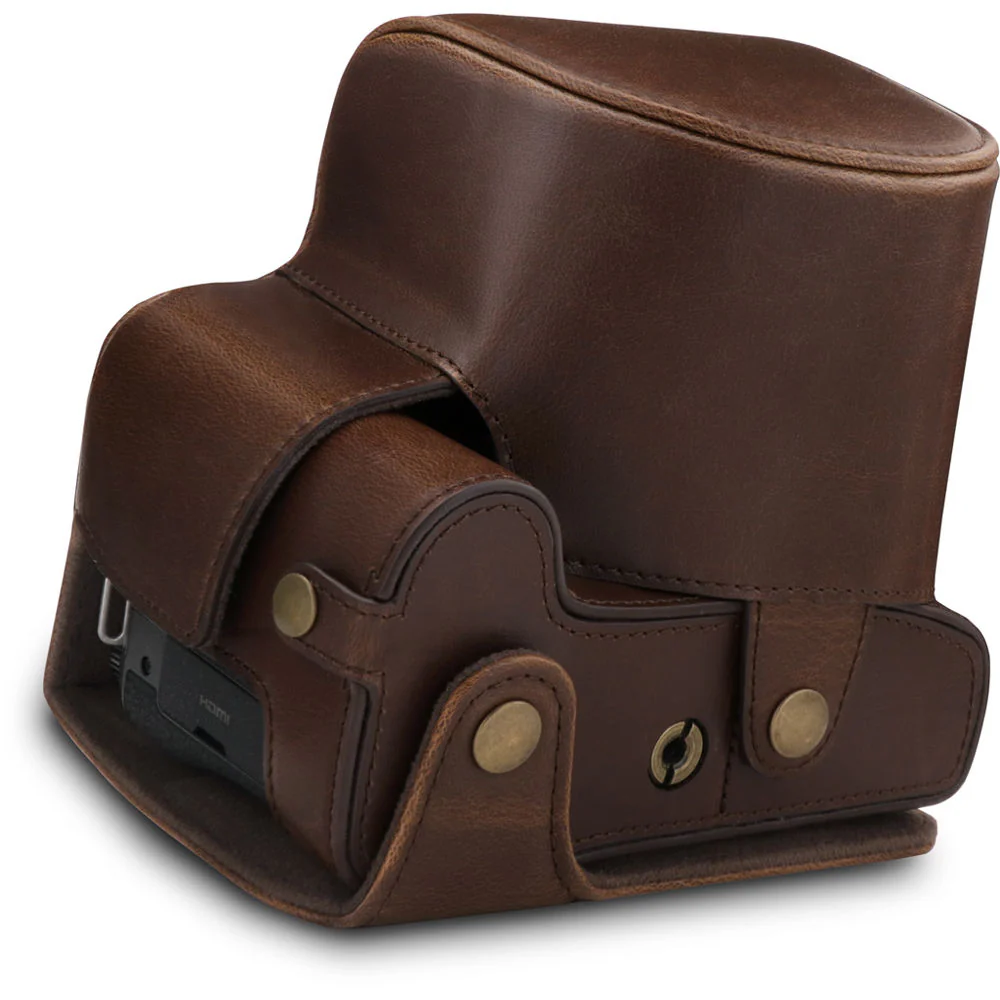 MegaGear Ever Ready PU Leather Full Camera Case for Leica V-Lux 5, Panasonic Lumix DC-FZ1000 II (Brown) - Image 6