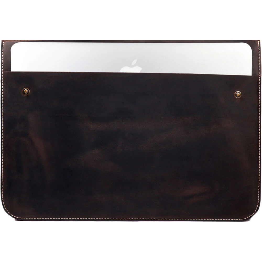MegaGear Genuine Leather Sleeve Bag for 13-13.3" Laptop (Chestnut) - Image 5