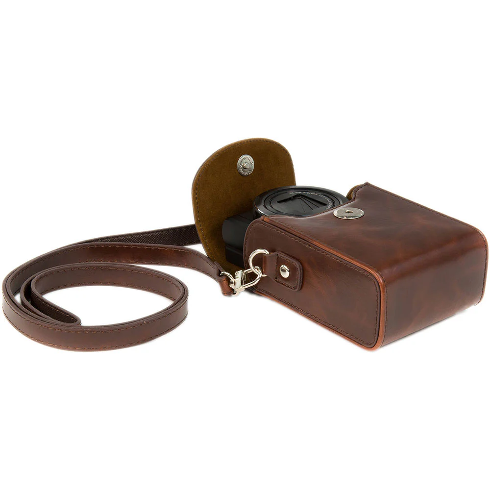 MegaGear Leather Camera Case for Canon PowerShot G7 X Mark II or Canon PowerShot G7 X (Dark Brown) - Image 7