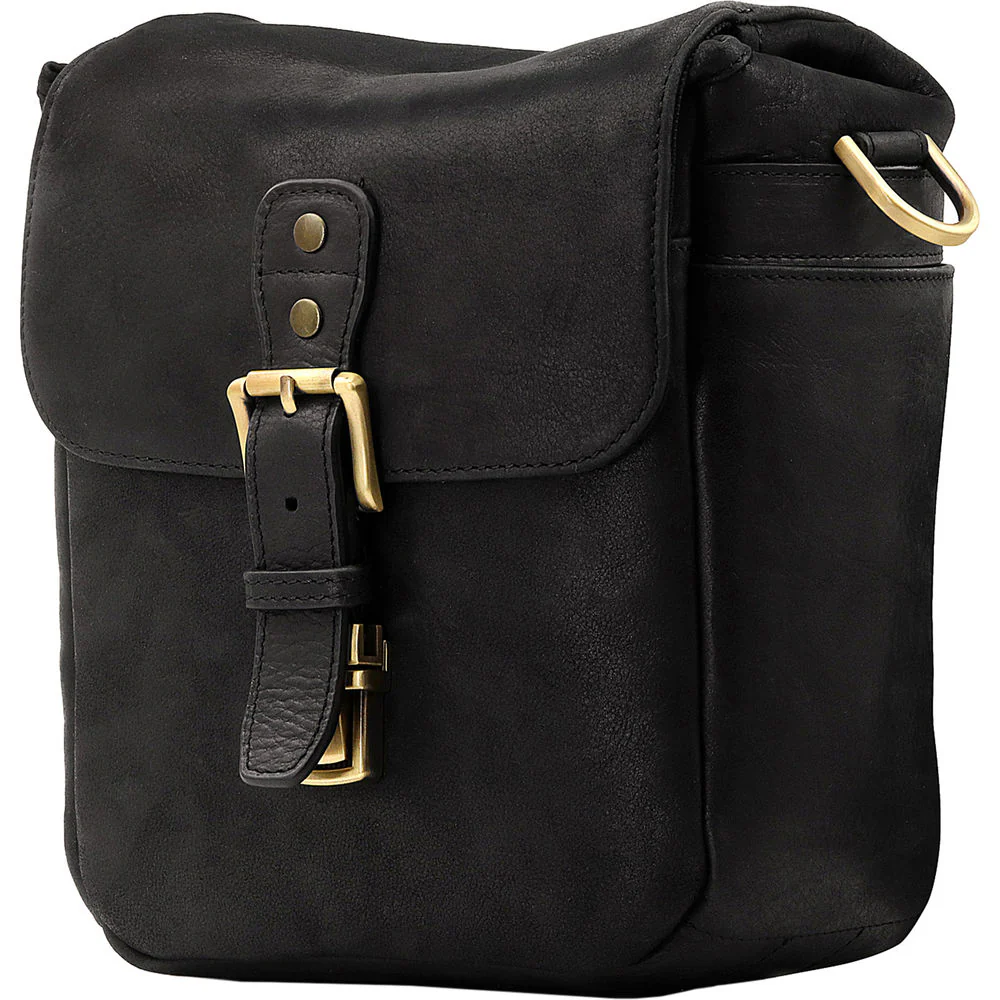 MegaGear Leather Camera Messenger Bag (Black)