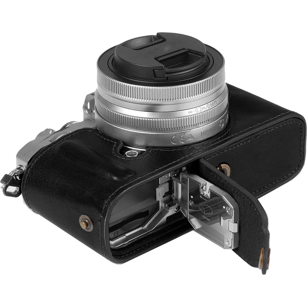 MegaGear Leather Half Case for the Nikon Zfc (Black) - Image 5