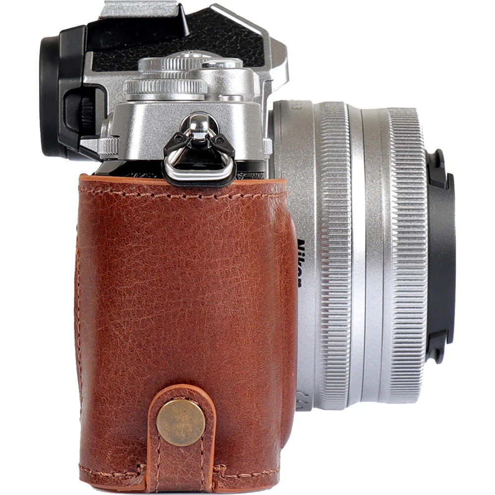MegaGear Leather Half Case for the Nikon Zfc (Brown) - Image 3