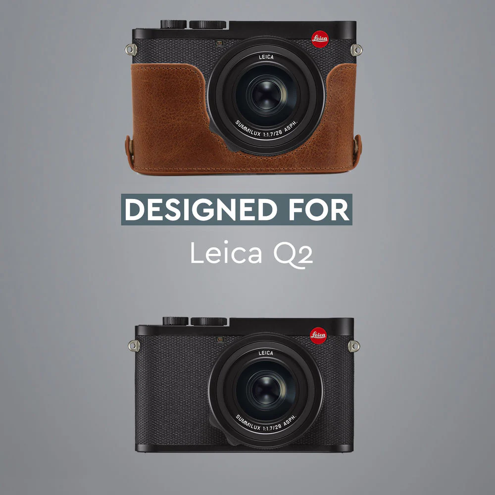 MegaGear Leica Q2 Ever Ready Genuine Leather Camera Half Case (Brown) - Image 6