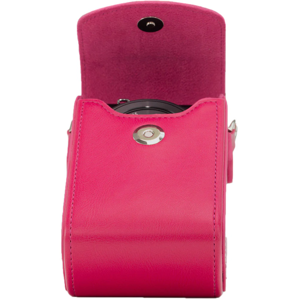 MegaGear PU Leather Camera Case for Canon PowerShot SX740 HS, SX730 HS (Hot Pink) - Image 5