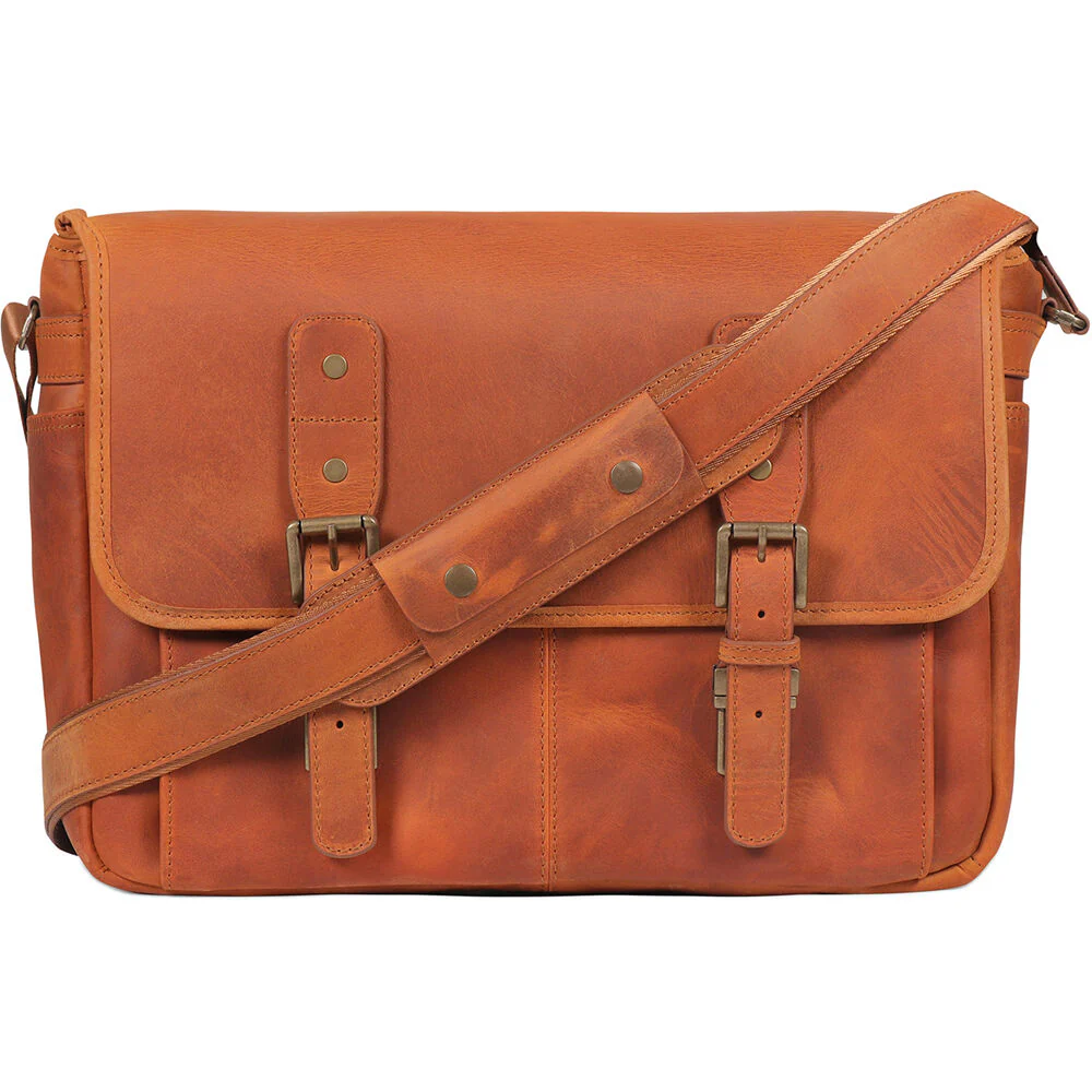 MegaGear Torres Pro Leather Vintage Messenger Bag (Camel) - Image 2