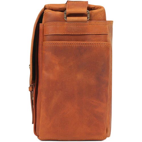 MegaGear Torres Pro Leather Vintage Messenger Bag (Camel) - Image 3