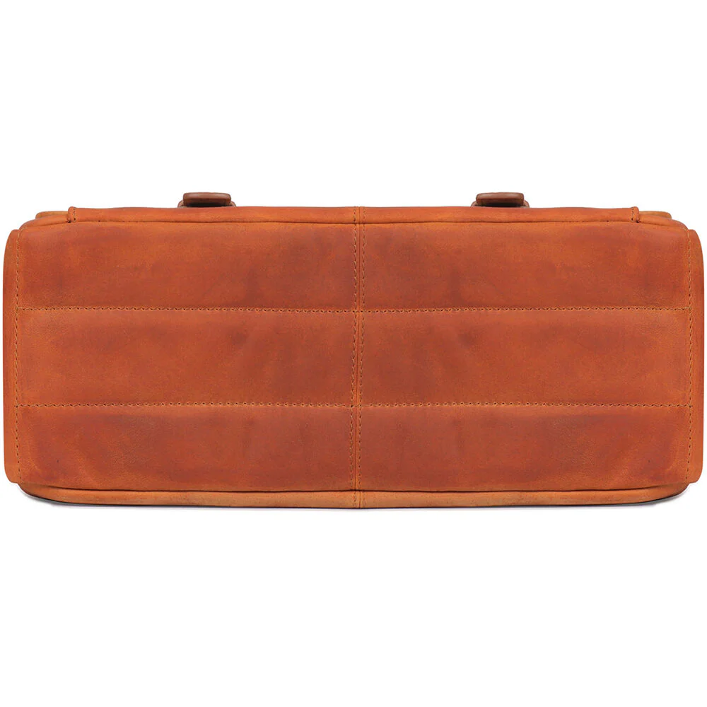 MegaGear Torres Pro Leather Vintage Messenger Bag (Camel) - Image 5