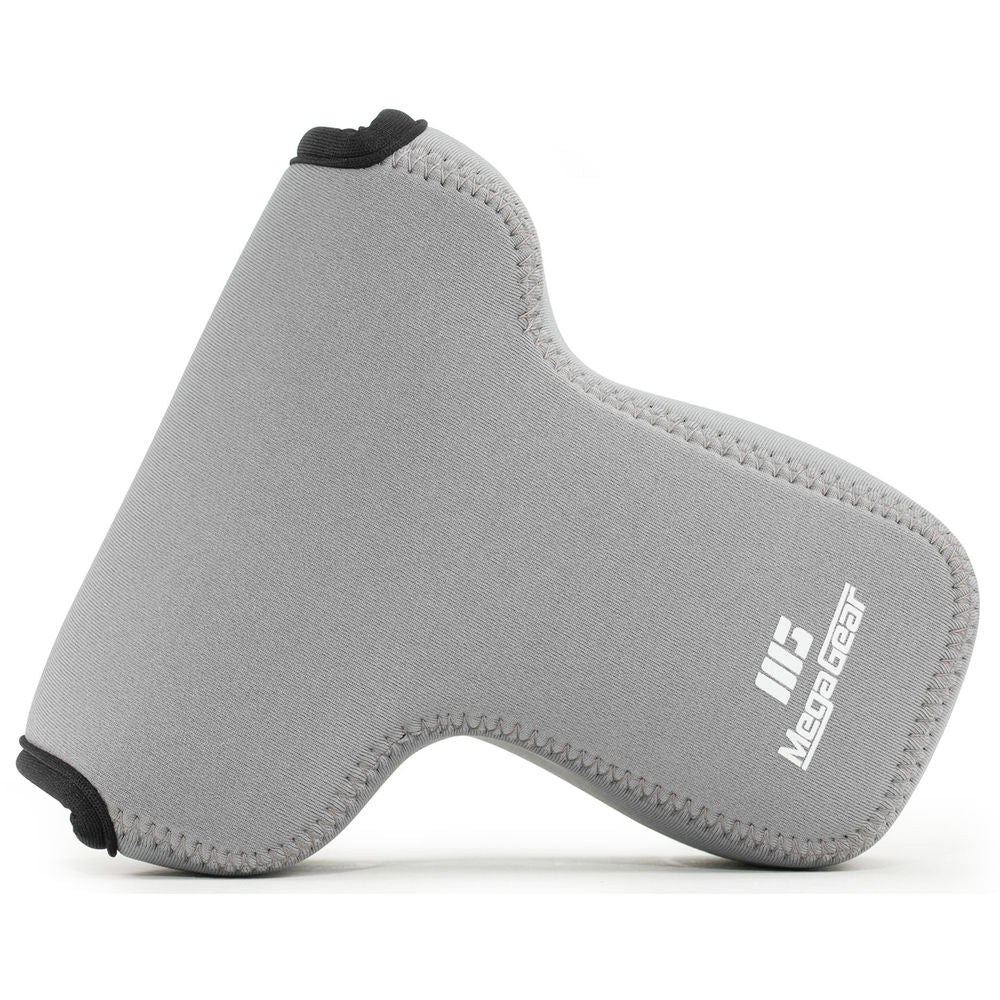 MegaGear Ultra-Light Neoprene Camera Case for Olympus OM-D E-M5 Mark II with Carabiner (Grey) - Image 3