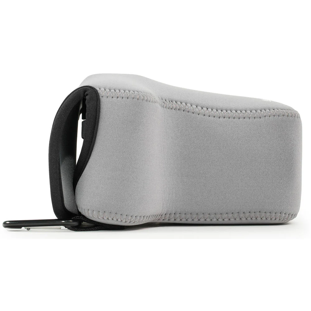MegaGear Ultra-Light Neoprene Camera Case for Olympus OM-D E-M5 Mark II with Carabiner (Grey) - Image 5