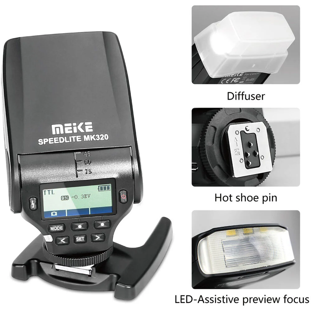 Meike MK-320P TTL Flash for Micro Four Thirds - Image 4