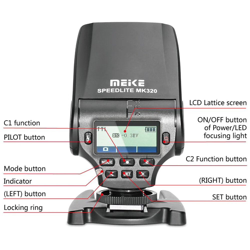 Meike MK-320P TTL Flash for Micro Four Thirds - Image 5