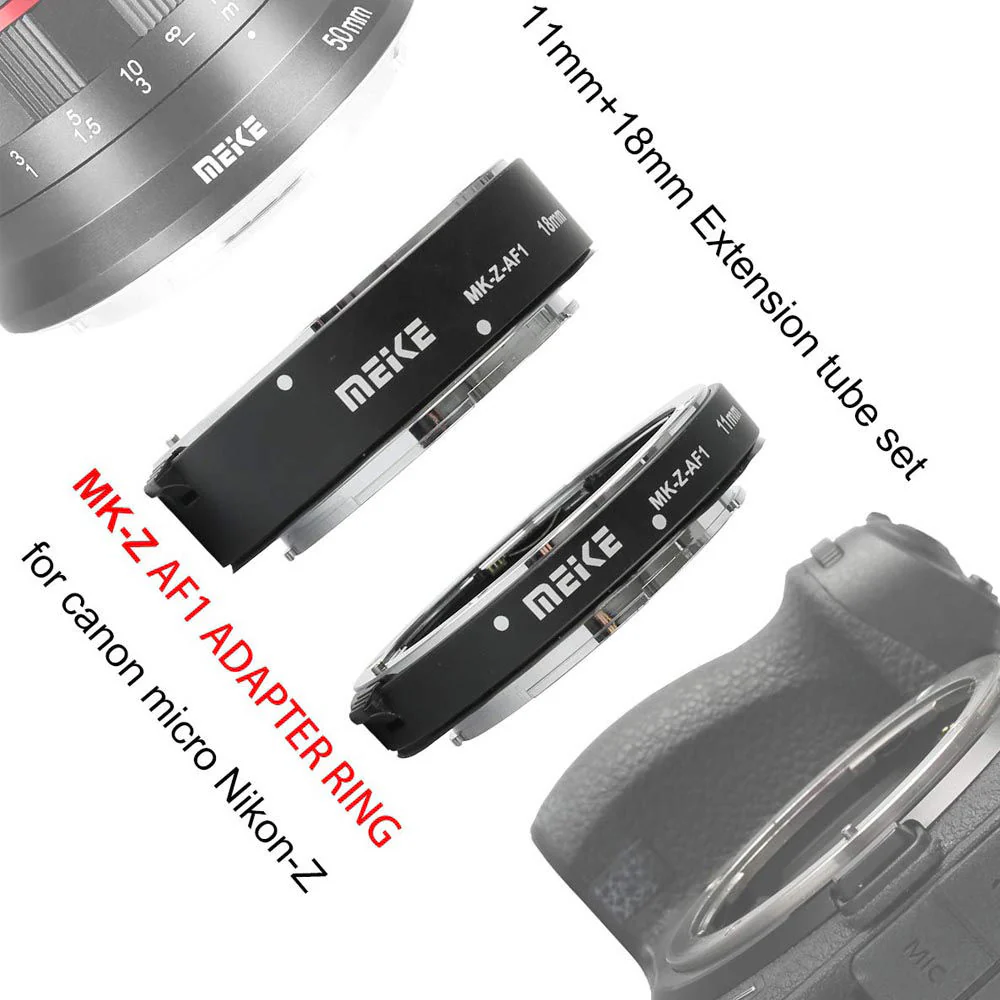 Meike MK-Z-AF1 11mm and 18mm Extension Tubes for Nikon Z - Image 6