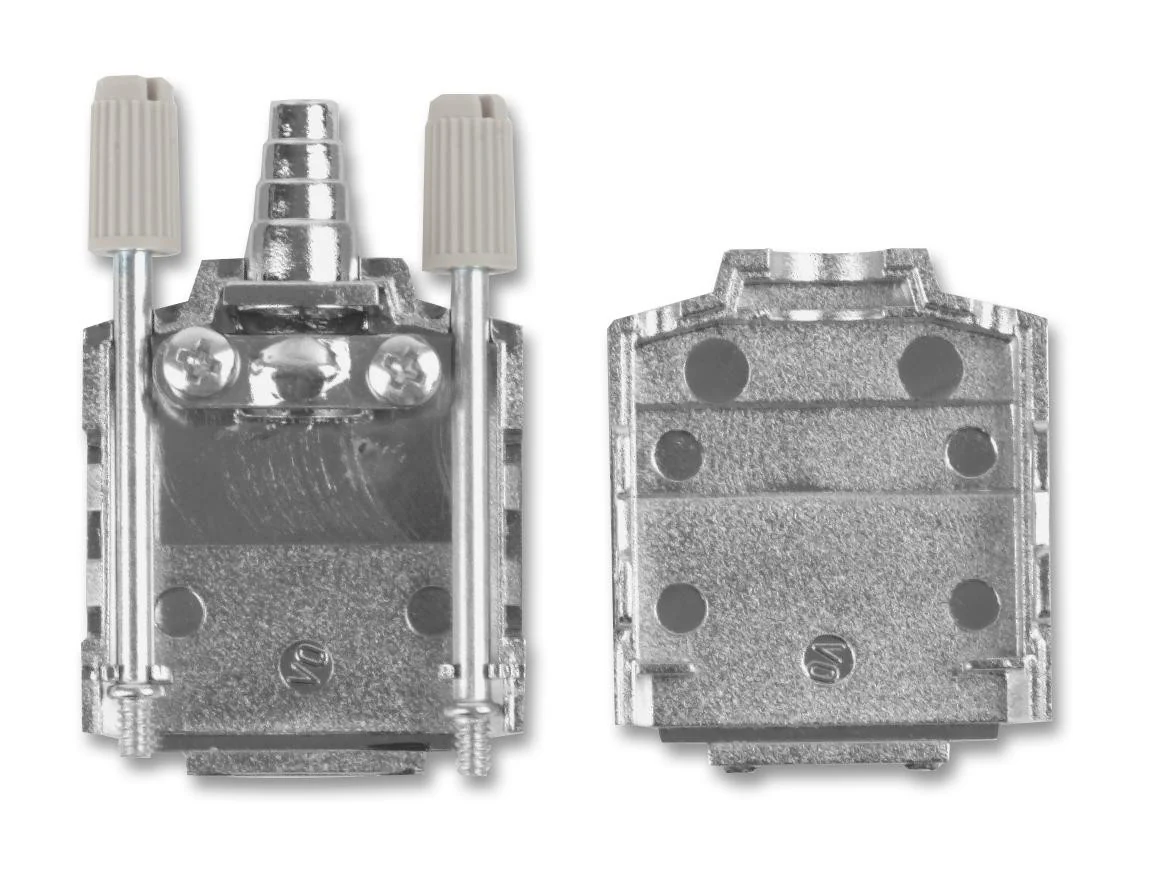 MH CONNECTORS MHDPPK-M-9-K D Sub Backshell, DE, 180�, Metal Body