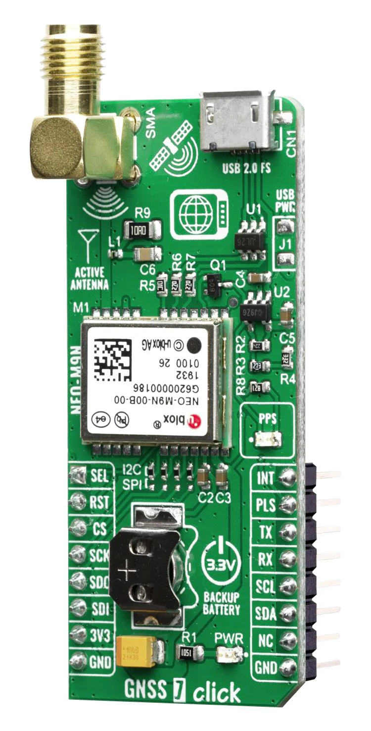 MIKROELEKTRONIKA MIKROE-5764 Add-On Board, GNSS 7 Click, MikroE MikroBUS Compatible Development Boards - Image 2