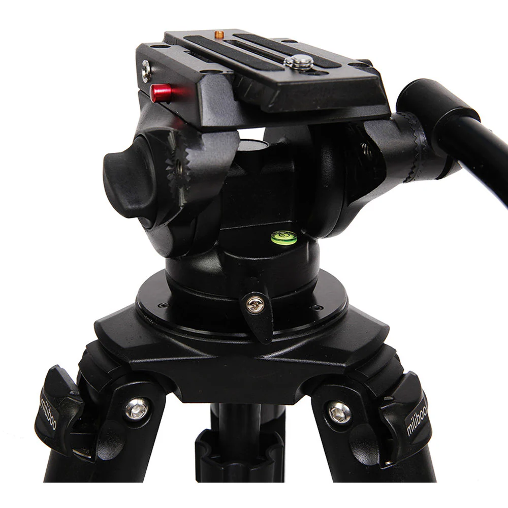 miliboo MTT701B Portable Tripod Kit with Fluid Head (Carbon Fiber) - Image 2
