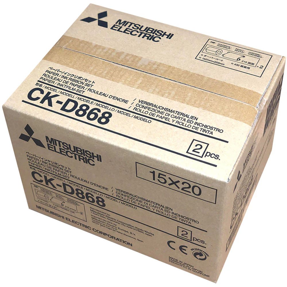 Mitsubishi 6 x 8" Roll Media for D80 & D90 Series Printers (2-Pack) - Image 2
