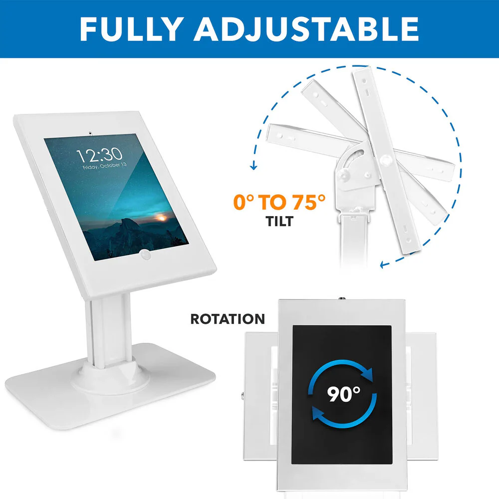 Mount-It! Anti-Theft Countertop Stand for Apple iPad (White) - Image 6