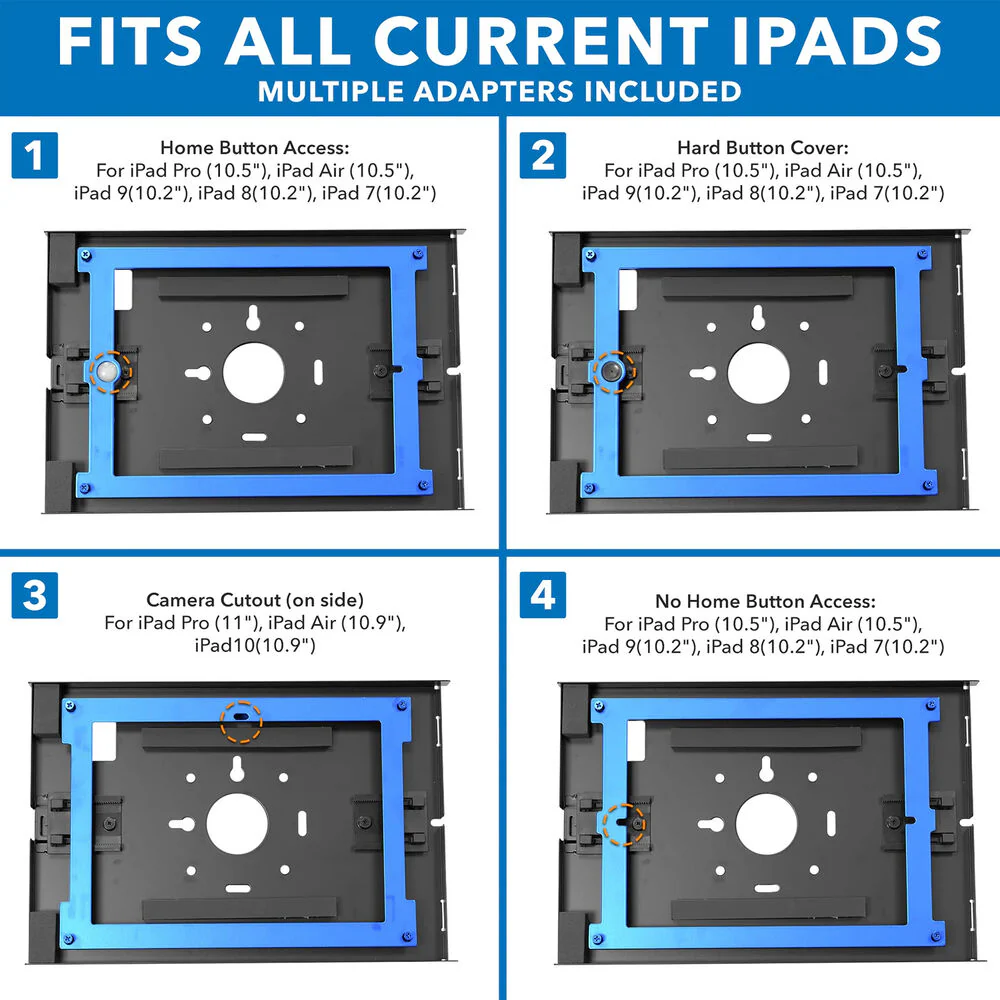 Mount-It! Anti-Theft Tablet Wall Mount for Apple iPad Models (Black) - Image 4