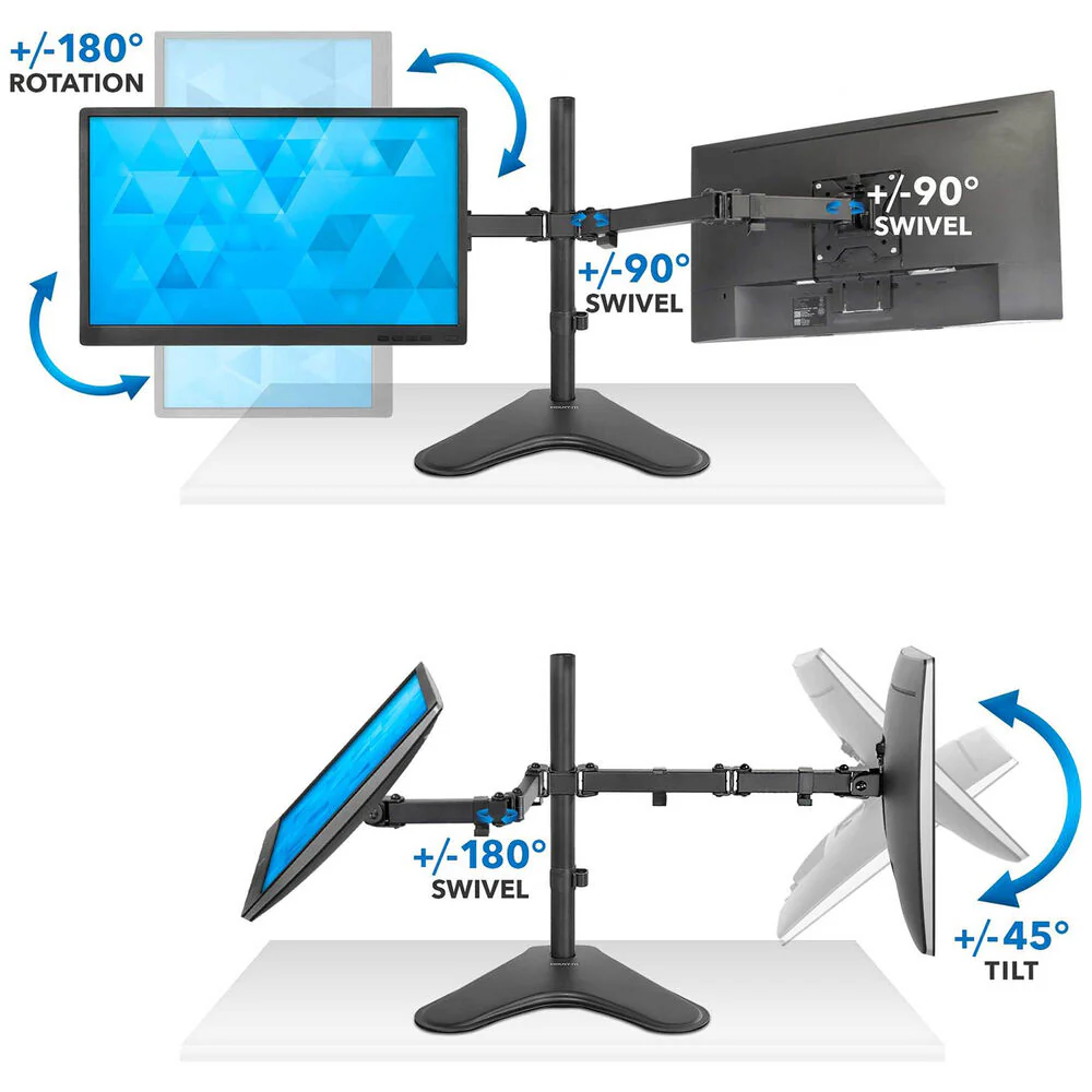 Mount-It! Dual Monitor Desk Stand for 19-32" Monitors - Image 5