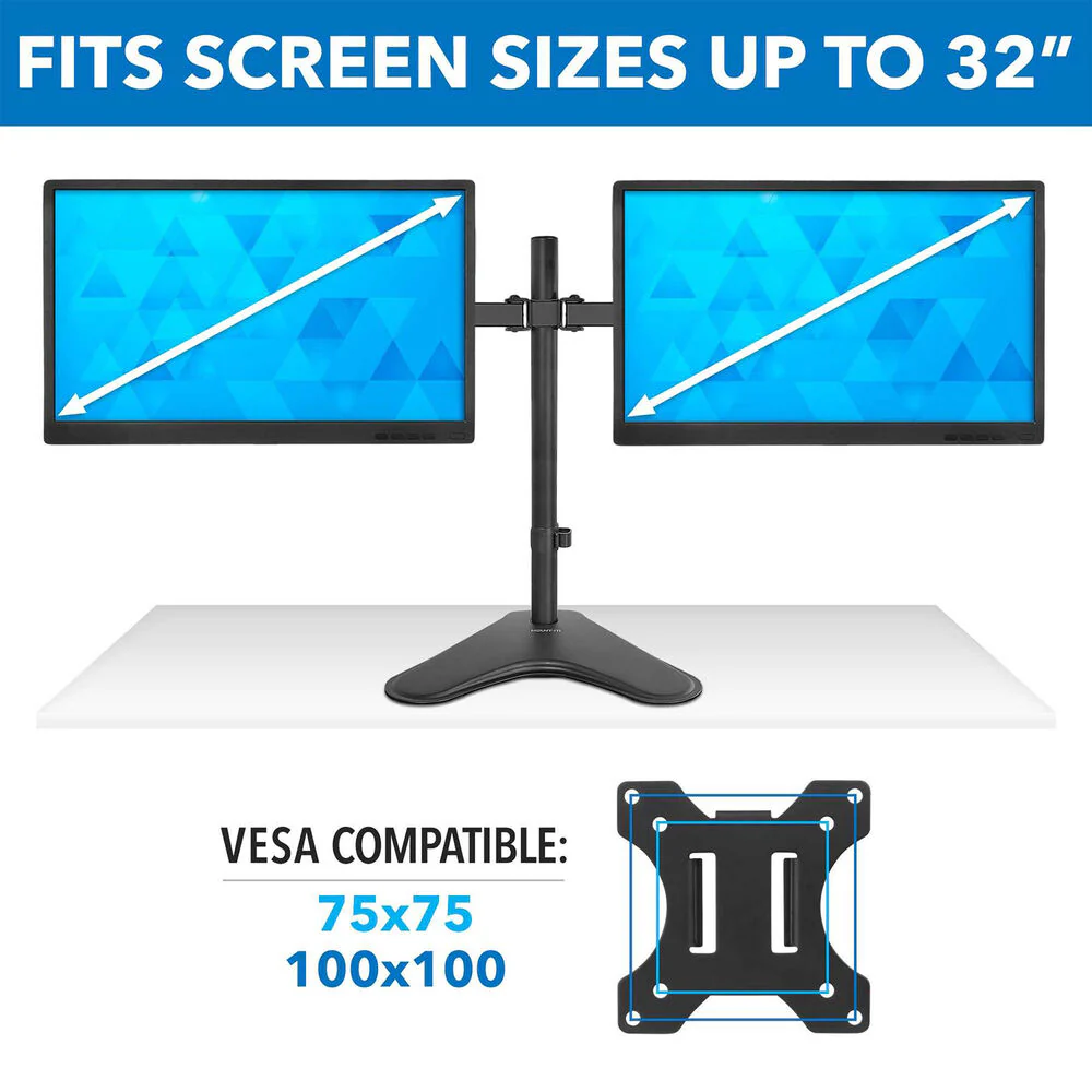 Mount-It! Dual Monitor Desk Stand for 19-32" Monitors - Image 6