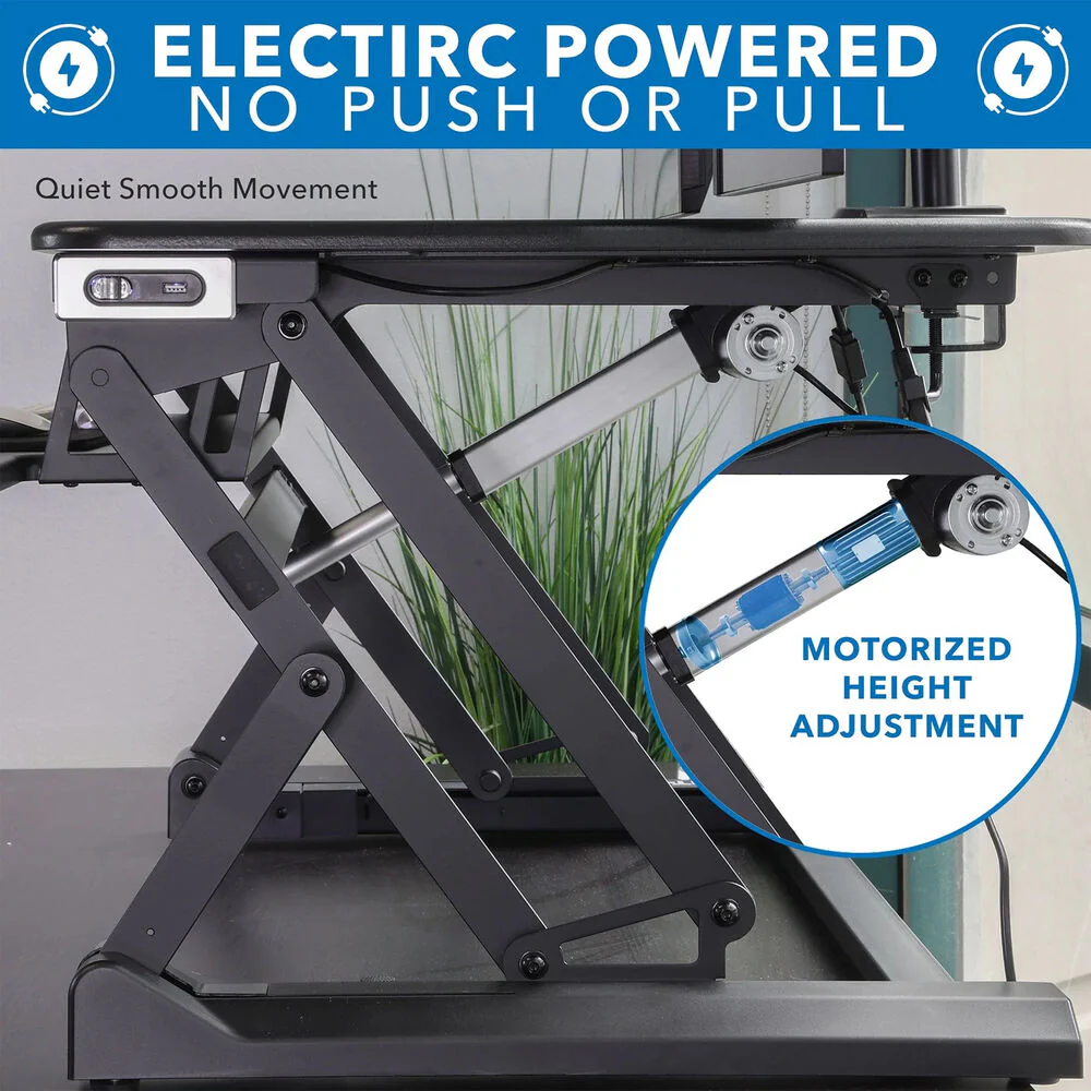 Mount-It! Electric Sit-Stand Desk Converter With Dual Monitor Mount - Image 5