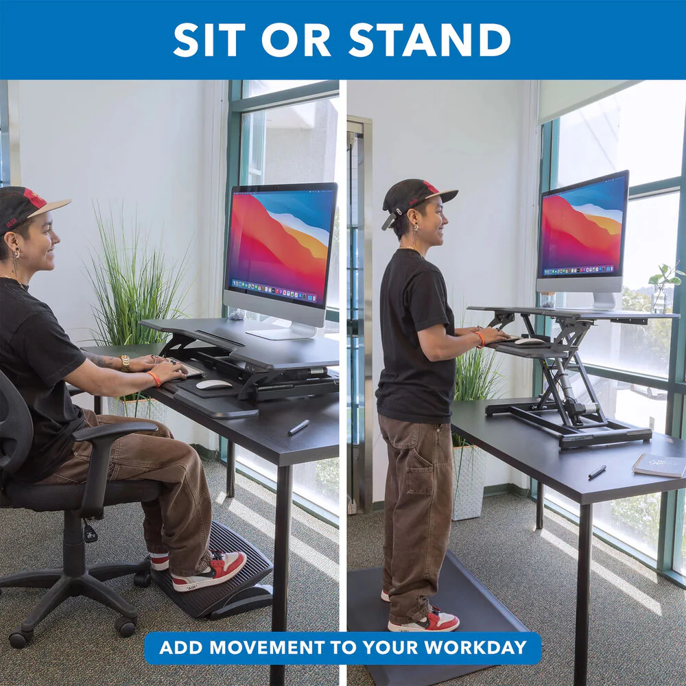 Mount-It! Electric Standing Desk Converter with 38" Desktop (Black) - Image 4