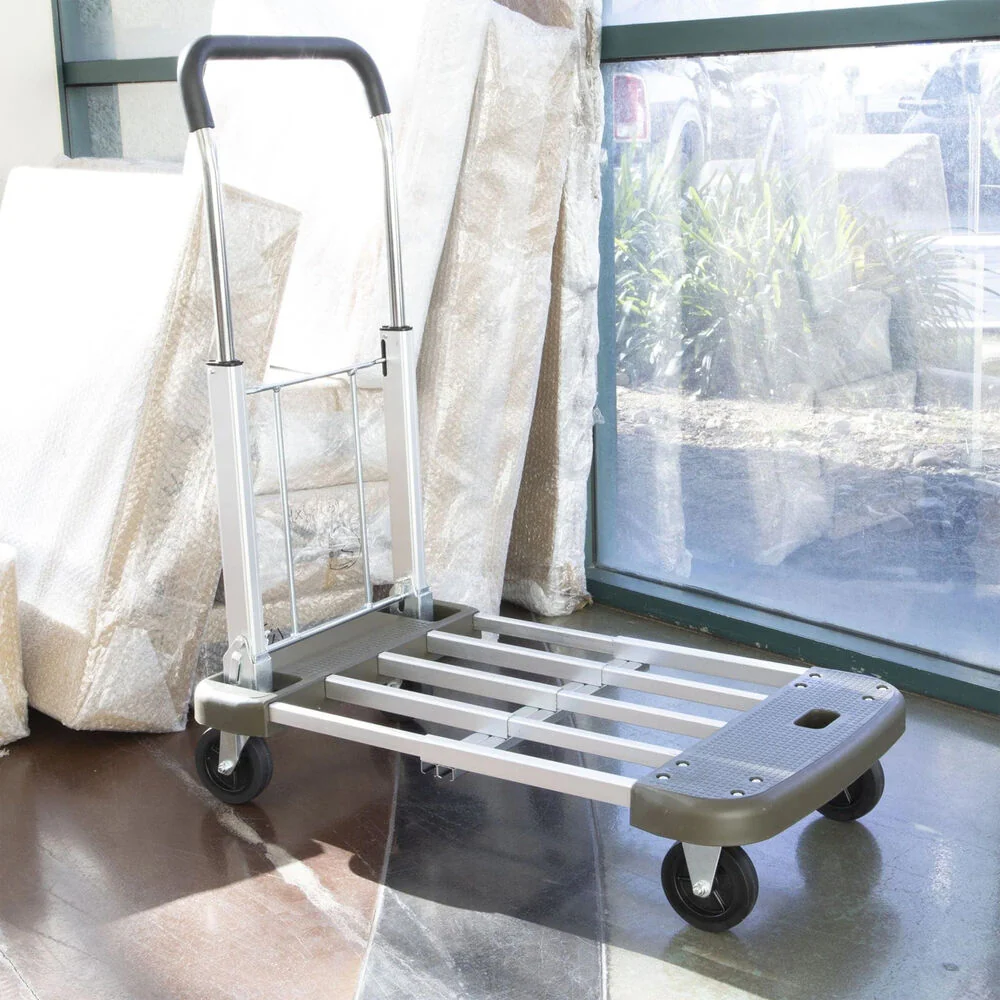 Mount-It! Heavy-Duty Folding Platform Hand Truck with Expandable Base - Image 4
