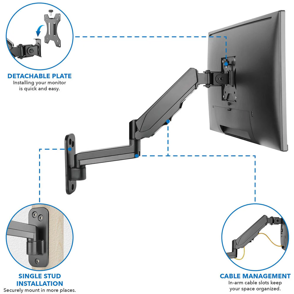 Mount-It! MI-3753 Monitor Wall Mount - Image 6