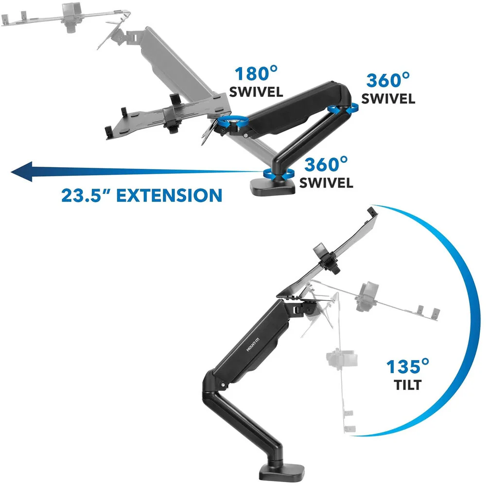 Mount-It! MI-6352LT Height-Adjustable Laptop Desk Mount - Image 6