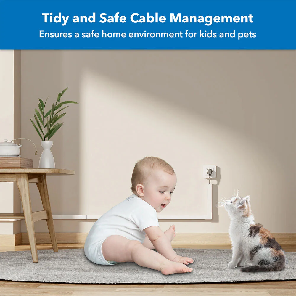 Mount-It! MI-7285 On-Wall TV Cable Concealer Kit - Image 4